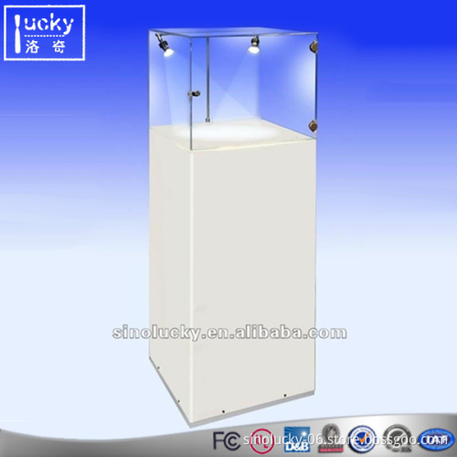 Big Lucite Countertop Display Case Showcase with lock and light